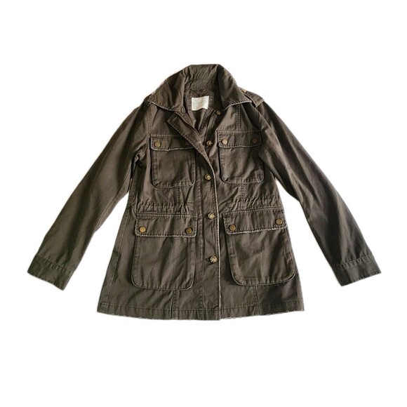 Lucky Brand Jackets & Blazers - Lucky Brand Jacket Women S Green Military Field Chore Utility Coat Zip/button